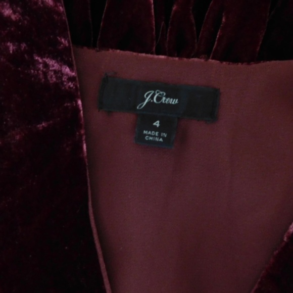 J. CREW Faux-Wrap Top in Drapey Velvet Belted Peplum Blouse Holidays Party 4 - Picture 13 of 16